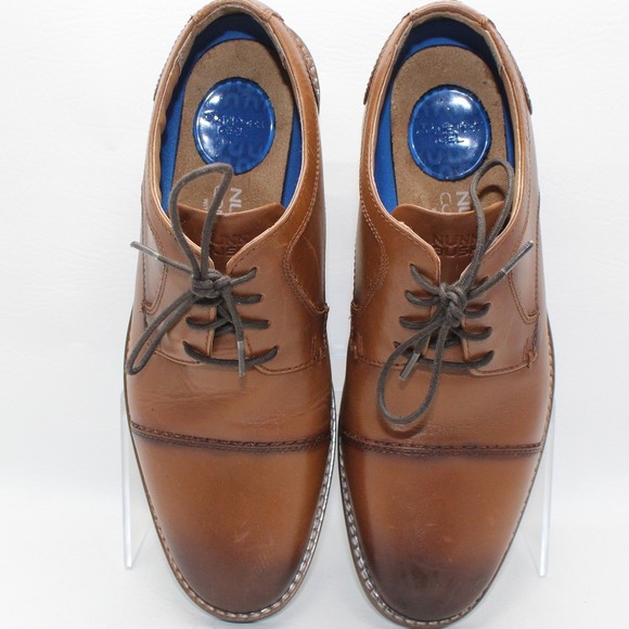 Nunn Bush Mens Tan Leather Cap Toe Oxford Dress Shoes Comfort Gel 81085 Size 8 M main image 7
